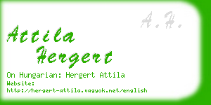 attila hergert business card